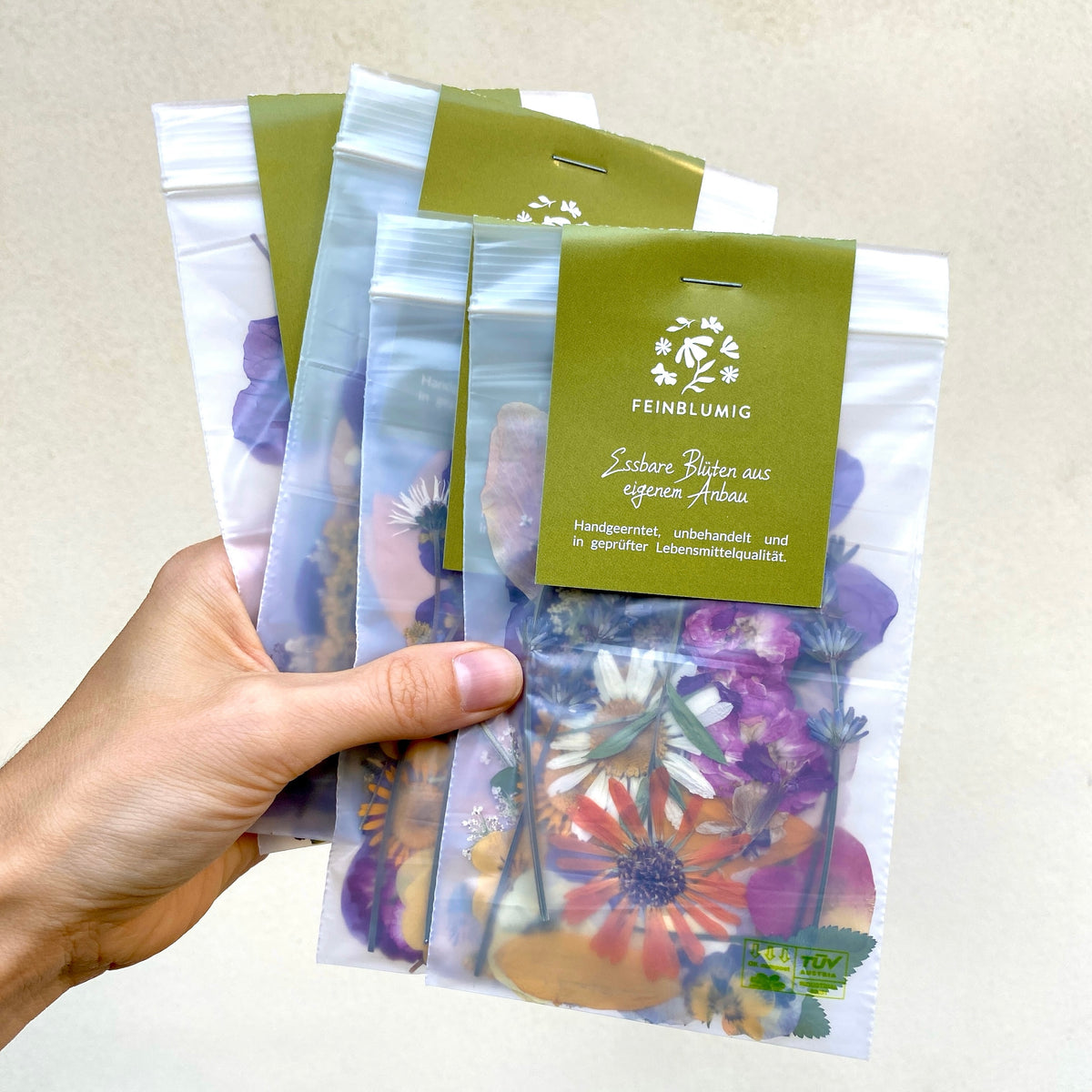 Handgepresste Essblüten - 40 bis 50 Stk