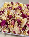 Duftende Rosenblätter - Essbare Blütenstreusel - Creme Pink Mix - 10g